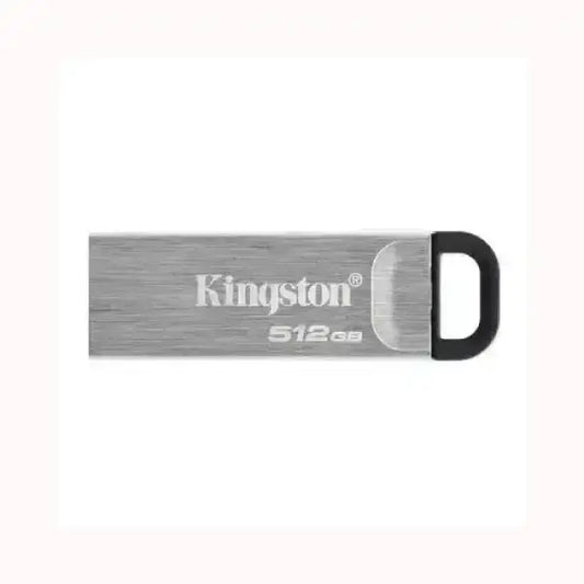 Pendrive KINGSTON da 512GB in metallo con design compatto e attacco per portachiavi
