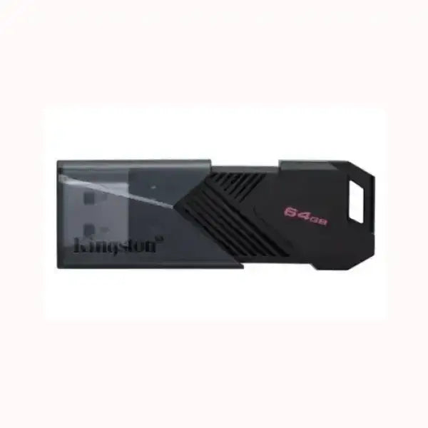 Pendrive KINGSTON da 64GB con design nero compatto per archiviazione dati portatile