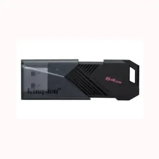 Pendrive KINGSTON da 64GB con design nero compatto per archiviazione dati portatile