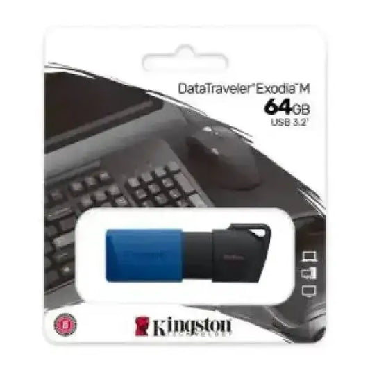 Chiavetta USB Kingston DataTraveler Exodia M 64GB USB 3.2 per archiviazione dati