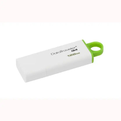 Pendrive KINGSTON DataTraveler G4 128GB bianco con dettagli verdi USB flash drive