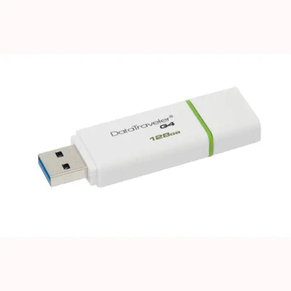 Pendrive KINGSTON DataTraveler G4 bianco con capacità di 128GB e USB 3.0 per trasferimento veloce dati