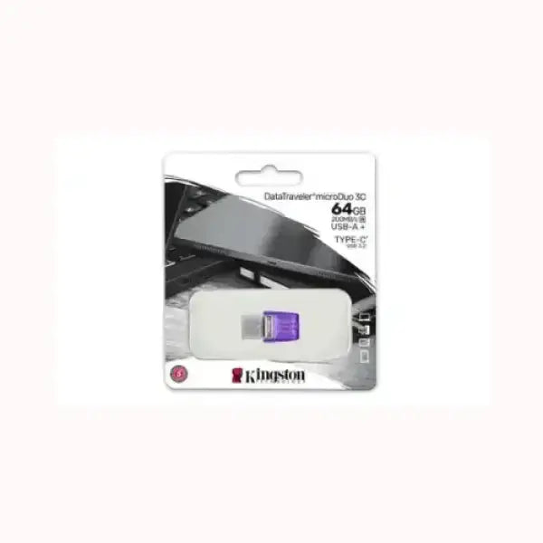 Pendrive KINGSTON DataTraveler microDuo 3C 64GB USB-A e USB-C compatto e portatile