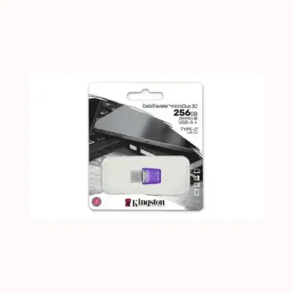 Pendrive KINGSTON DataTraveler microDuo 3C da 256GB con connettori USB A e Type-C