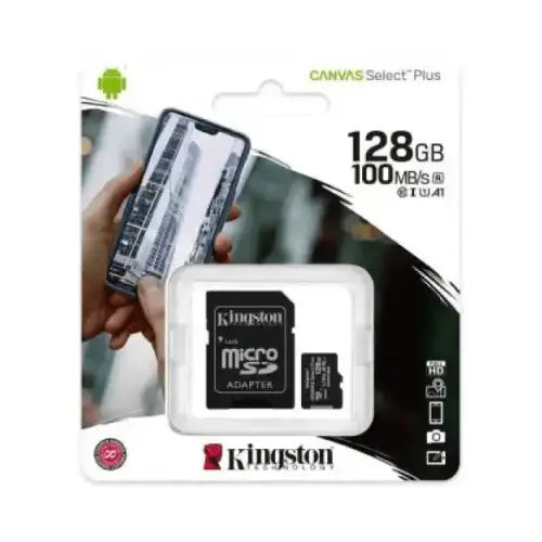 Kingston Micro SD 128GB Classe 10 SDCS2/128GB + Adattatore SD - Accessori informatica - TecnoRoyal