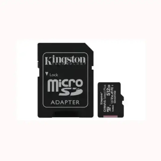 KINGSTON MICRO SD da 512 GB con adattatore micro SD nero per espansione memoria