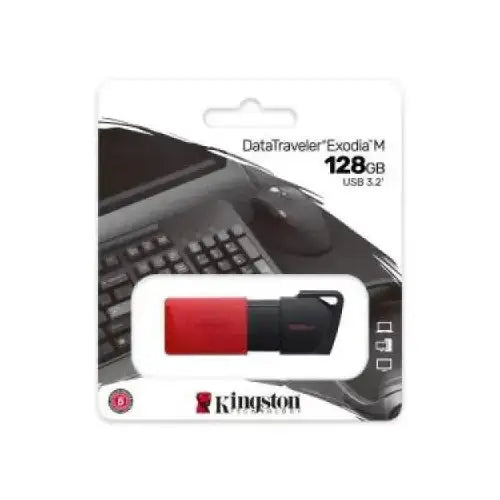 KINGSTON PENDRIVE 128GB DTXM/128GB USB 3.2 GEN1 NERO/ROSSO - Pendrive - TecnoRoyal