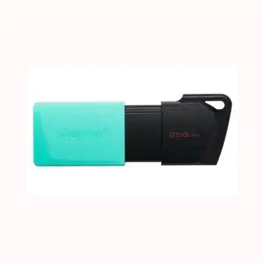 Pendrive KINGSTON con capacità 256 GB e copriporta turchese per archiviazione dati
