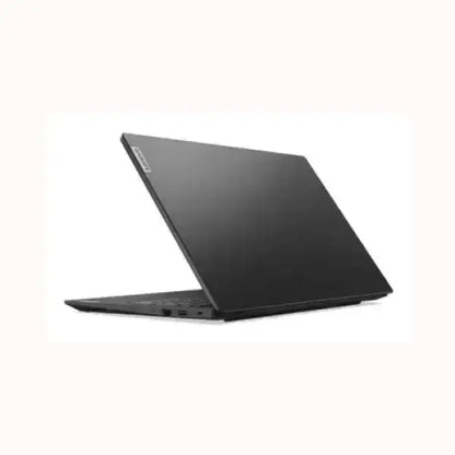 Notebook LENOVO nero con design sottile e dettagli moderni vista posteriore apribile