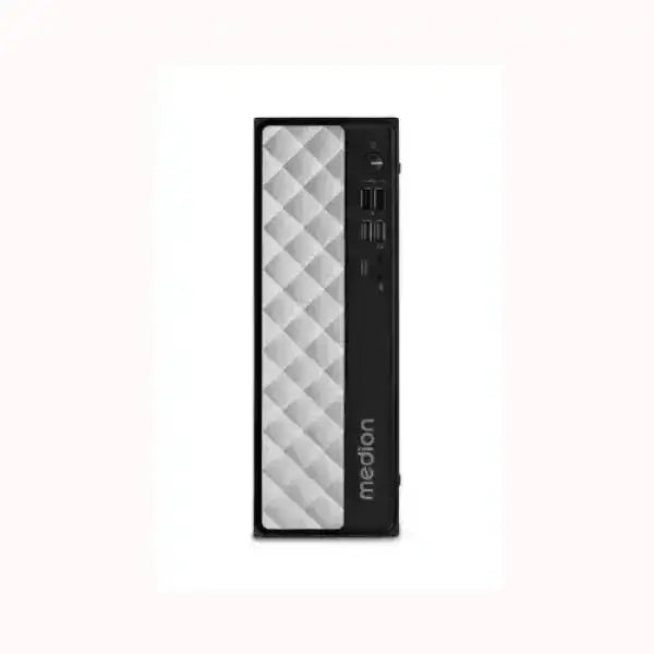 Ordinateur de bureau MEDION tour compacte avec panneau avant en diamant, ports USB et lecteur de cartes
