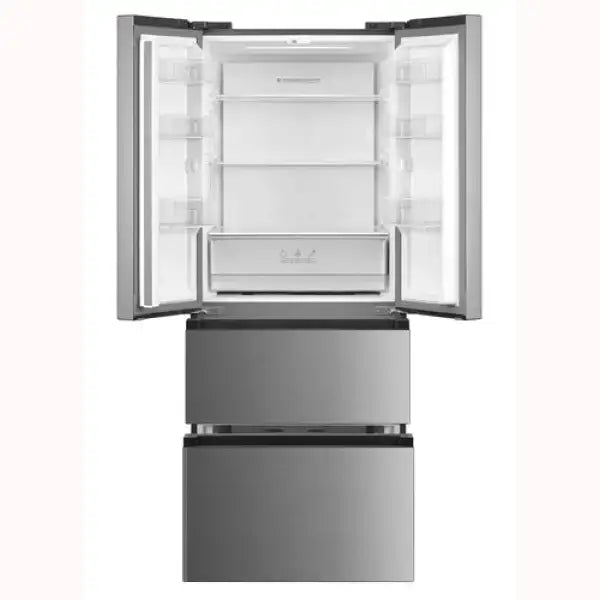Frigorifero MIDEA a tripla porta in acciaio inox con design moderno e ampio spazio interno