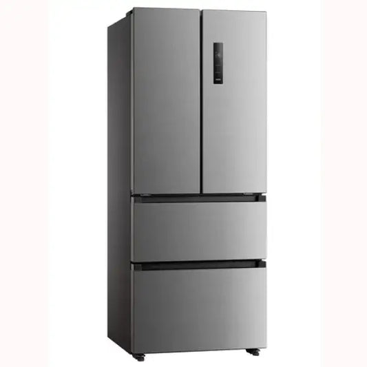 Réfrigérateur MIDEA en acier inoxydable à quatre portes avec double porte supérieure et double tiroirs inférieurs