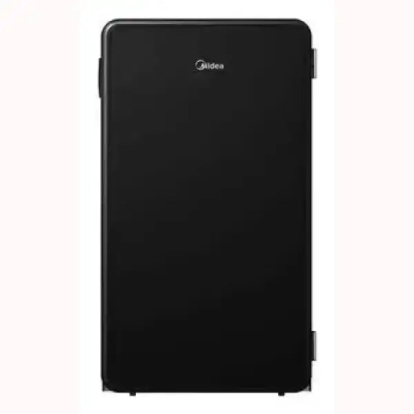 Frigorifero nero MIDEA compatto con design moderno e logo Midea centrale