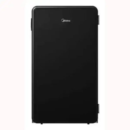 Frigorifero nero MIDEA compatto con design moderno e logo Midea centrale