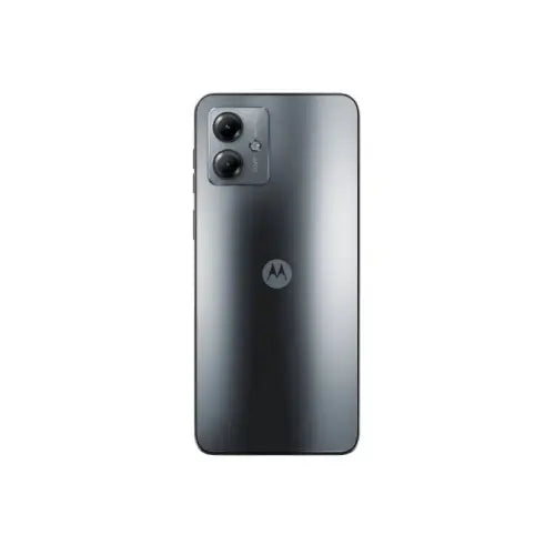 Smartphone Motorola con doppia fotocamera posteriore in colorazione grigia e design elegante