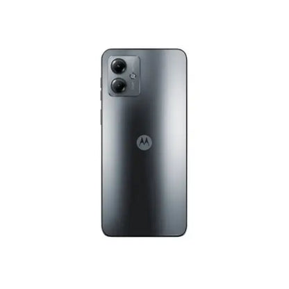 Smartphone Motorola con doppia fotocamera posteriore in colorazione grigia e design elegante
