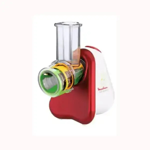 Frullatore e impastatrice MOULINEX rosso e bianco con accessorio per affettare e grattugiare