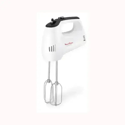 Frullatore elettrico MOULINEX bianco con doppie fruste in acciaio inox per impasti e miscele