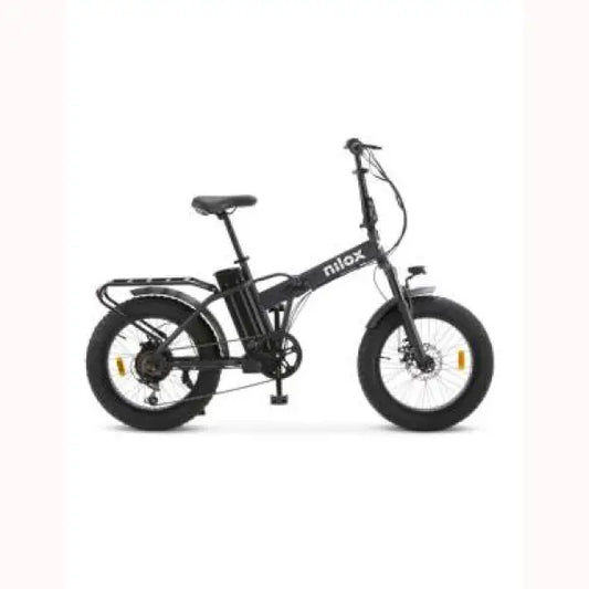 Nilox bici elettrica pieghevole con ruote spesse nera per uso urbano e tempo libero