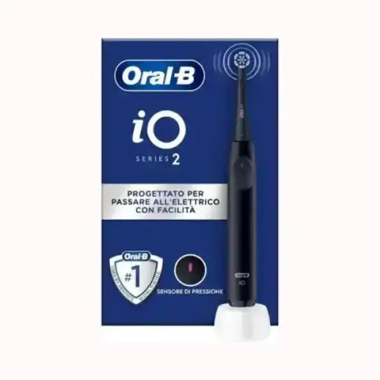 Spazzolino elettrico Oral-B iO Series 2 nero con sensore di pressione e base di ricarica