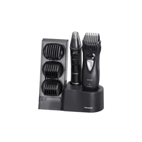 Panasonic ER-GY10, Kit multigrooming per barba, capelli e corpo, 4 pettini accessori, Wet&Dry - Nero - Regolabarba - TecnoRoyal