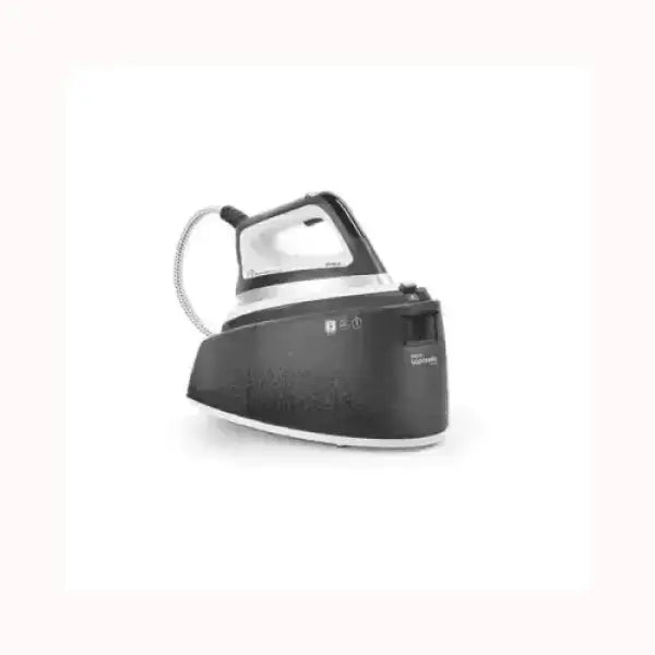 Ferro da stiro Polti con base nera e manico ergonomico per stiratura efficiente