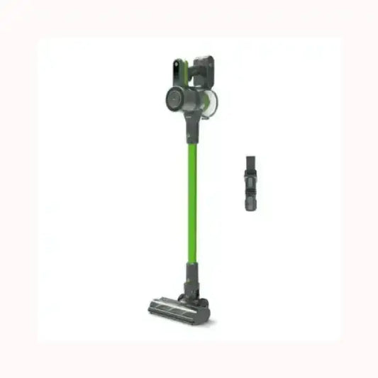 Aspirapolvere senza fili Polti con tubo verde e accessorio per pulizia dettagliata