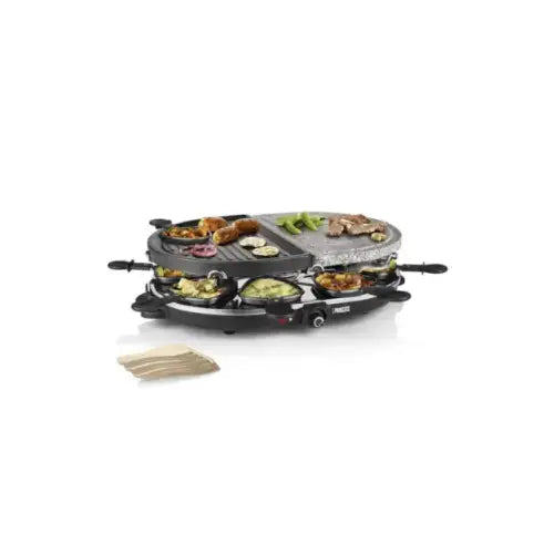 PRINCESS BISTECCHIERA RACLETTE 8 OVAL GRIGLIA + PIETRA 43x30CM 1200W - Bistecchiere - TecnoRoyal