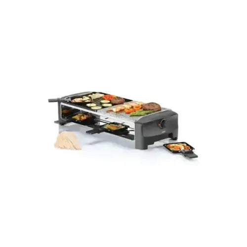 PRINCESS BISTECCHIERA RACLETTE 8 STONE GRIGLIA + PIETRA 42x42CM 1400W - Bistecchiere - TecnoRoyal