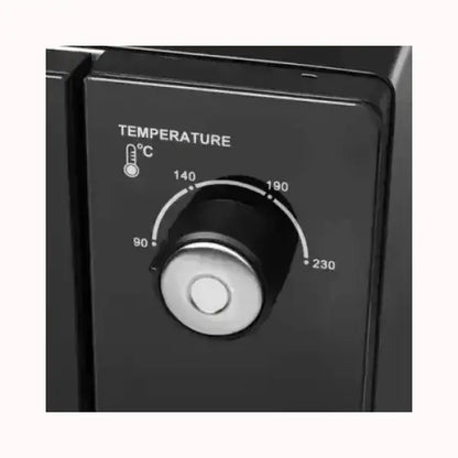 Dettaglio della manopola di regolazione della temperatura del fornetto PRINCESS in nero