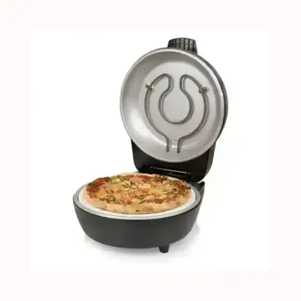 Fornetto PRINCESS con pizza dentro per cottura rapida e uniforme in casa