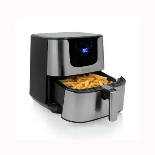 Friggitrice ad aria Princess in acciaio inox con cestello estraibile e display digitale