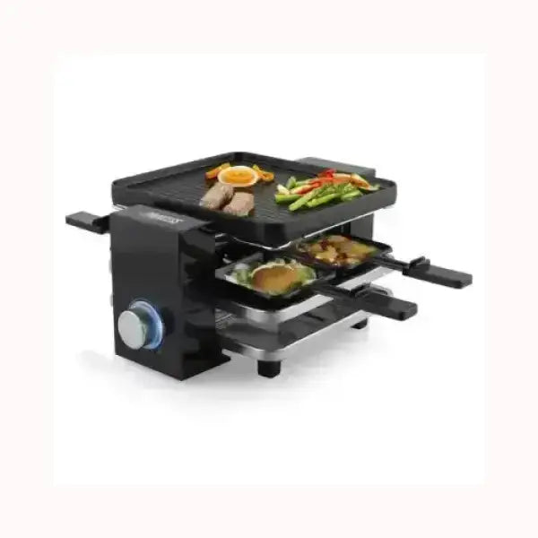 Bistecchiere elettrica PRINCESS con piastra superiore e piastre inferiori per raclette e griglia
