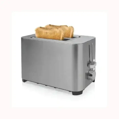 Tostapane PRINCESS in acciaio inox con due fette di pane tostato dorato