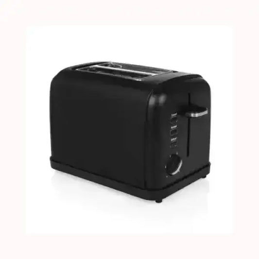 Tostapane nero PRINCESS con due fessure, regolazione doratura e design compatto