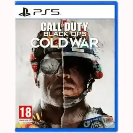 Copertina gioco Call of Duty Black Ops Cold War per PS5 di Activision Blizzard con soldati in primo piano