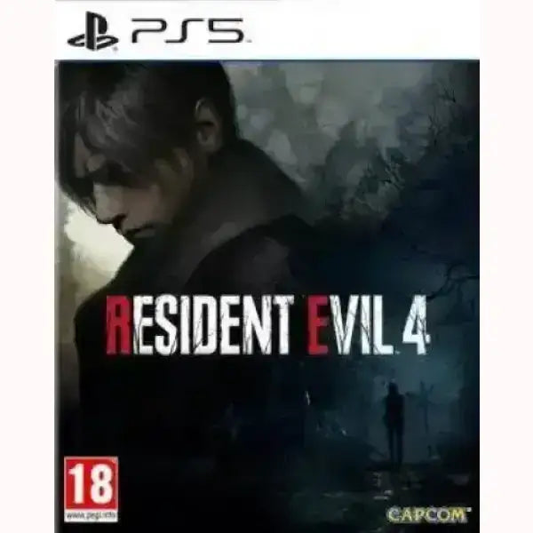Copertina gioco Resident Evil 4 per PS5 di Capcom con protagonista nell'oscurità