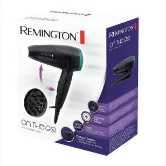Asciugacapelli Remington On The Go pieghevole compatto per viaggi facili e veloci