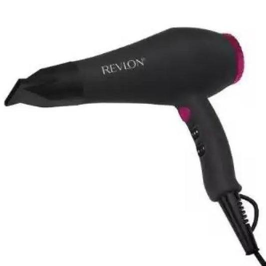 Asciugacapelli Revlon nero con beccuccio concentratore piccolo elettrodomestico per capelli