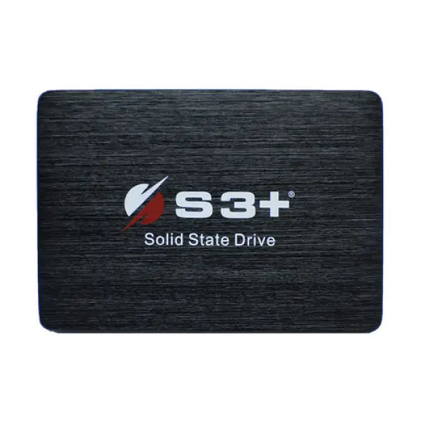 SSD S3 Plus disco rigido solido nero con logo bianco e rosso per archiviazione veloce