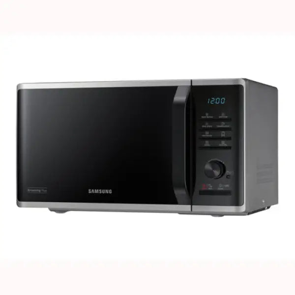 Samsung Forno Microonde moderno in acciaio inox con display digitale e pannello di controllo touch