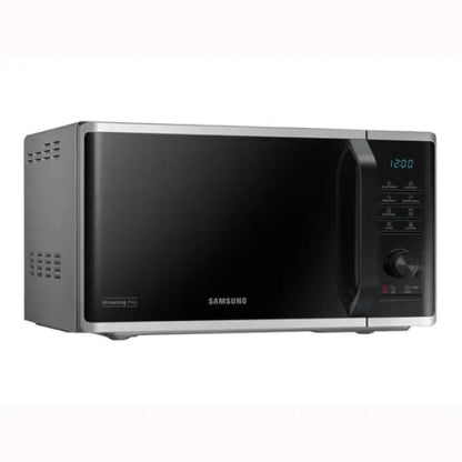 Samsung Forno Microonde elegante in acciaio inox con pannello digitale e comandi rotativi