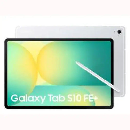Tablet Samsung Galaxy Tab S10 FE con schermo grande e penna S Pen bianca
