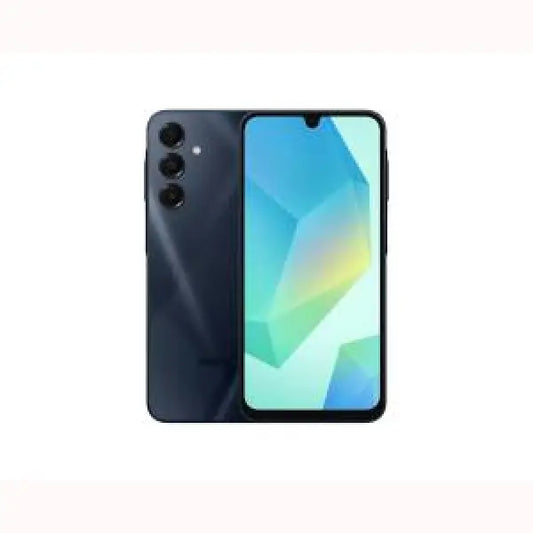 Smartphone Samsung con schermo ampio e tripla fotocamera posteriore elegante in colore scuro