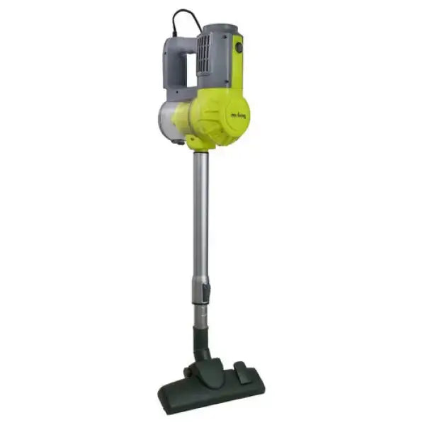 Scopa Elettrica Innoliving leggera e verticale con design compatto e corpo giallo grigio