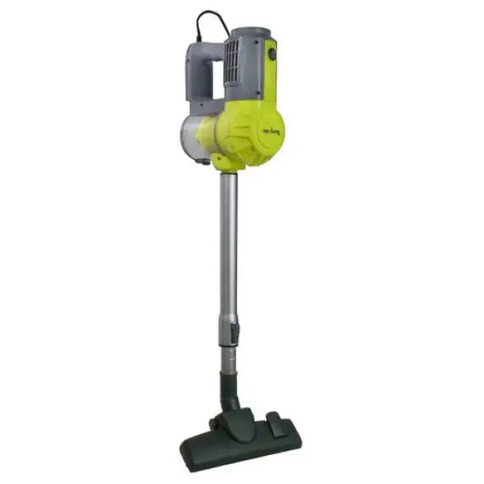 Scopa Elettrica Innoliving leggera e verticale con design compatto e corpo giallo grigio