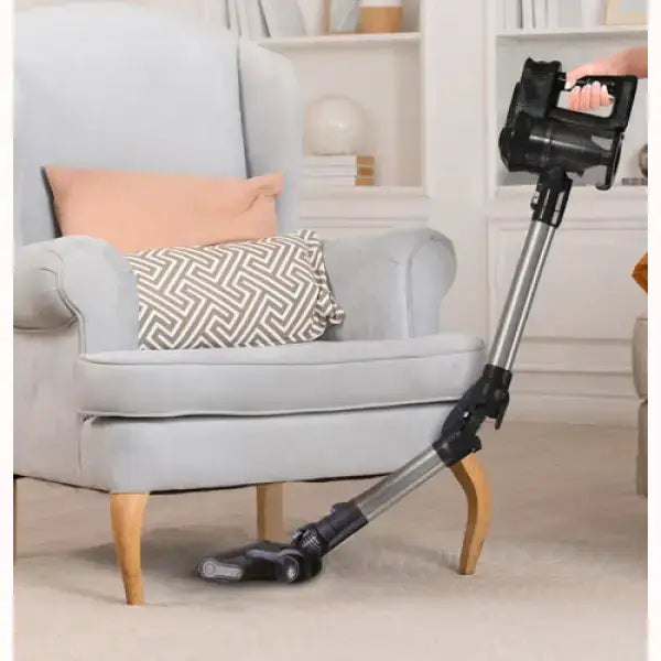 Scopa elettrica Innoliving wireless nera con tubo in metallo per pulizia sotto mobili
