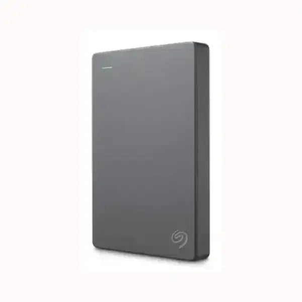 Hard disk portatile Seagate nero con design compatto e superficie liscia per backup dati