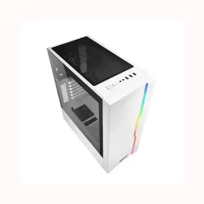Case PC bianco SHARKOON con pannello laterale in vetro temperato e illuminazione RGB frontale