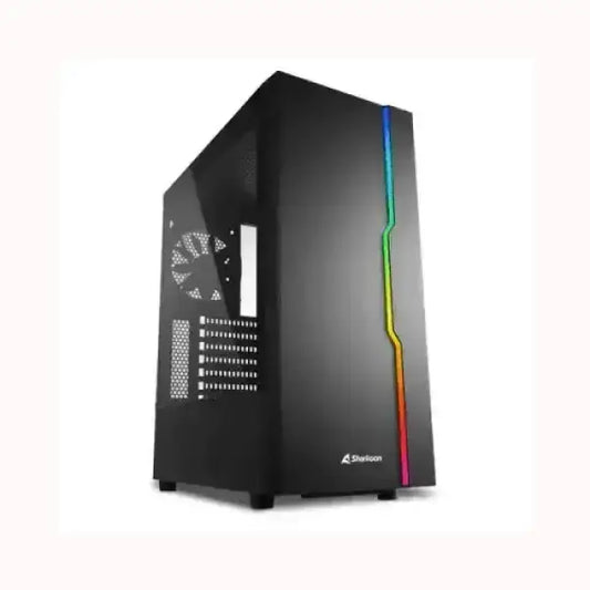 Case per PC nero SHARKOON con illuminazione RGB sul pannello frontale e ventilatore posteriore
